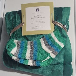 Green and Blue Sock Set And Wrap